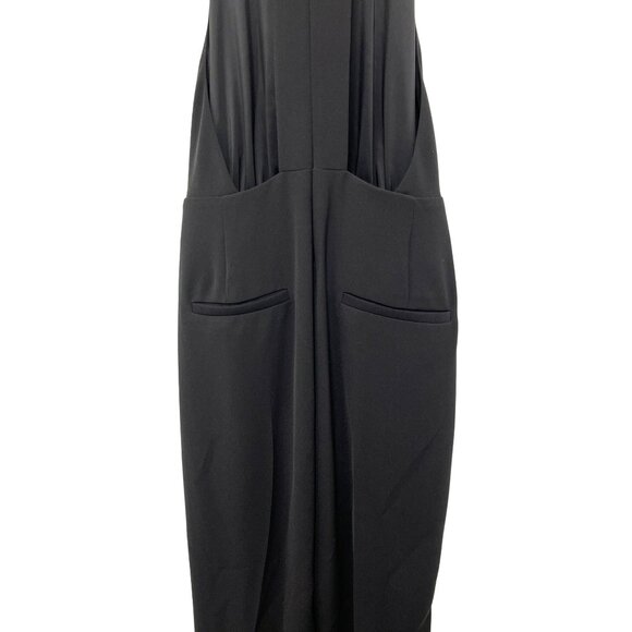 The Kooples $395 Chain Neck T Back Black Jumpsuit Sz Medium NWT - Picture 10 of 10
